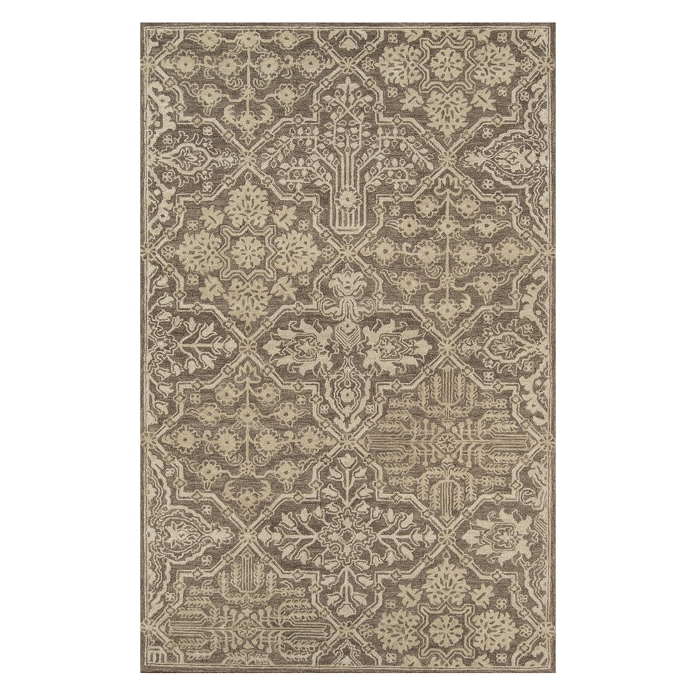 7'6inx9'6in Geometric Tufted Area Rug Brown - Momeni