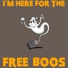 Women's Design By Humans I'm Here For The Free Boos Funny Halloween Ghost Shirt By Galvanized Racerback Tank Top - 2 of 3