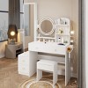 Vanity Table Set Modern with Charging Station and LED Mirror for Bedroom 43.3" - 3irtyhousy - 2 of 4