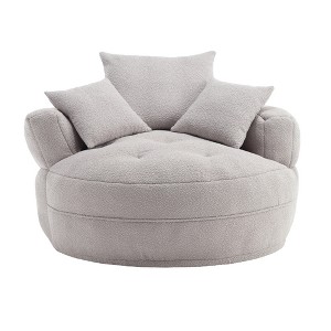 Anybear Chenille Sponge Single Sofa, Fluffy Modern Sleeper Chair for Living room, Bedroom, No Assembly Required - 1 of 4