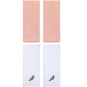 REGALWOVEN 4 Pcs Bathroom Home Decor Cotton Soft Absorbent Hand Towel 13" x 29" - 1 of 4
