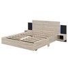 Whisen Queen Size Wooden Floating Platform Bed, with LED Lights - 4 of 4