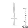 Steeltime Ladies stainless steel religious dangling charm cross huggie earrings - 3 of 4
