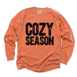 Simply Sage Market Cozy Season Bold Distressed Garment Dyed Long Sleeve - 1 of 4