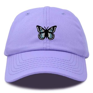 Dalix Butterfly Embroidered Cap Cotton Baseball Hat Garden Womens - 1 of 4