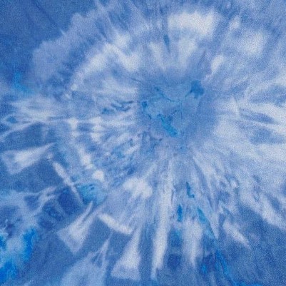 tie-dye blue & white flowers