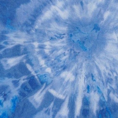 tie-dye blue & white flowers