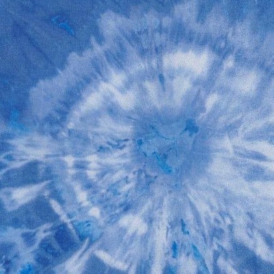 tie-dye blue & white flowers