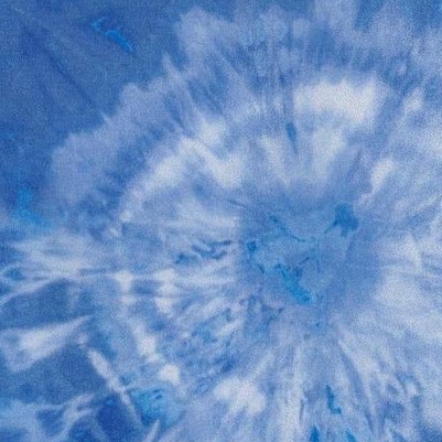 tie-dye blue & white flowers