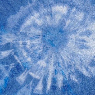 tie-dye blue & white flowers