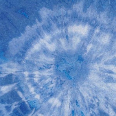 tie-dye blue & white flowers