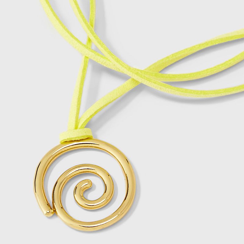 Corded Swirl Charm Layered Choker Pendant Necklace - Wild Fable&#8482; Gold/Yellow, 5 of 6