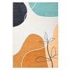 Boho Rug Modern Floral Geometric Abstract Rugs Indoor Accent Rug for Living Room Bedroom - 2 of 4