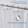 Aoibox White Waterproof Shower Curtain Liner with Weighted Stones, Washable Fabric Liner, Heavy Duty, Rust-Resistant Grommets - 4 of 4