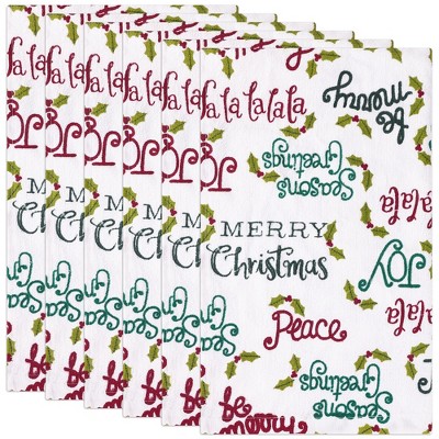 Unique Bargains Home Decor Pattern Cotton Dish Towels 6 Pcs