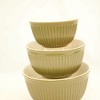 Omniware Simsbury Mixing Bowls, Set of 3 - Nesting Stoneware Bowls for Baking & Cooking - 30 oz, 75 oz, 112 oz - (Olive) - 2 of 4