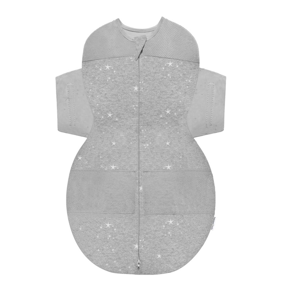 Photos - Children's Bed Linen Happiest Baby SNOO Sack Swaddle Wrap - Gray Melange with Stars - L gold