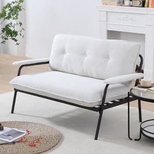 Sapphtopaz 53" Modern Couches for Living Room with Corduroy Upholstered Cloud Loveseat Sofa Chair with Metal Frame Living Room Sofas for Bedroom - 1 of 4