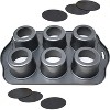 Norpro Nonstick 6 Cup Small Mini Cheesecake Muffin Cupcake Tart Quiche Pan New - 2 of 4