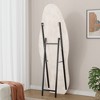 Lyngins Flannel Full Length Mirror, Wave Floor Mirror with Stand for Bedroom, Dual Use (Oblique/Wall/Standing), Full Body Mirror for Dressing Room - 4 of 4