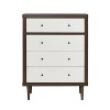 Christopher Knight Home 2pc Nystrom Double Dresser and 4 Drawer Dresser Bedroom Set Walnut/White - image 4 of 4