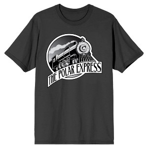 Polar Express Train Logo Crew Neck Short Sleeve Charcoal Men's T-shirt - 1 of 3