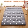 Coucheta Floral Floor Mattress Rustic Japanese Style Futon Mattress in Grey Star Design, Printed Bed Mattress Floor Pad for Kids Full Size Play Mat - 2 of 4