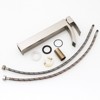 Grungis Single Hole Bathroom Sink Faucet,Single Handle Waterfall Bathroom Faucets for Home Sinks - 4 of 4