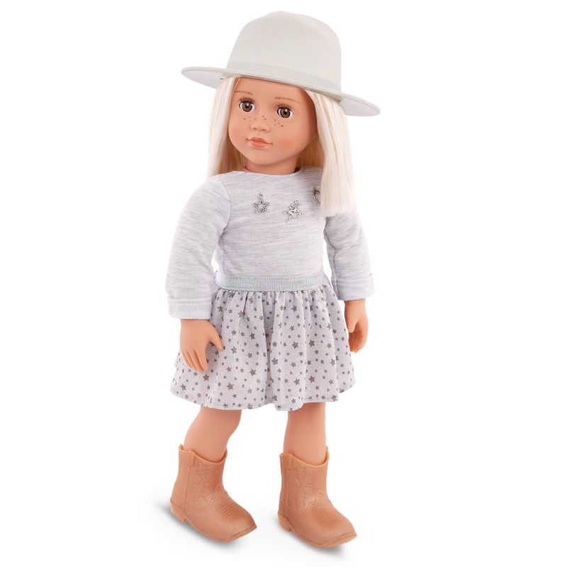 Our Generation Abigale 18&#39;&#39; Fashion Doll Brim Hat &#38; Country Outfit with Sweater Charms, 3 of 6