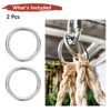 Unique Bargains 316 Stainless Steel Multi-Purpose Welded Heavy Duty O Rings for Crafts Silver - 4 of 4