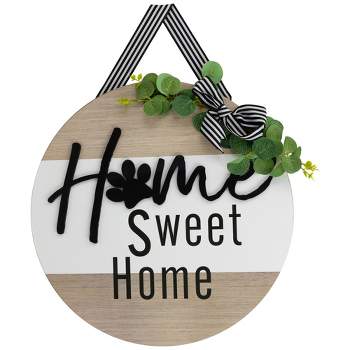 Northlight Home Sweet Home Paw Print Wall Sign - 15.75"