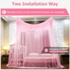 YEERSWAG Elegant Princess Twin Size Bed Canopy Bed Curtain Nets Holiday Present For Girls - 2 of 4