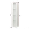 4-tier Tall Storage Cabinet Freestanding Narrow Slim Side Cabinet With Aluminum Strip Lamp - 4 of 4