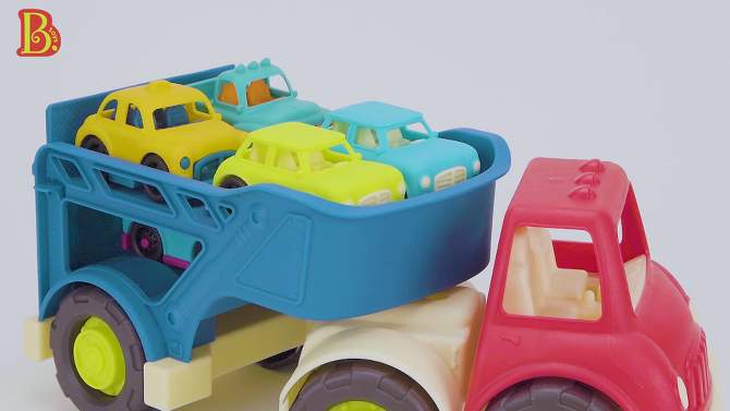B. toys - Car Carrier Truck &#38; 6 Cars - Happy Cruisers, 2 of 9, play video