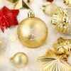 70 PCS Christmas Balls Ornaments Set Includes Christmas Stockings, Stars, Snowflakes - 3 of 4