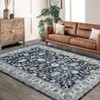 Coolmee Area Rugs for Living Room Washable Boho Floral Rug Indoor Carpet Vintage Rug Soft Non Slip Area Rug for Home Office - 2 of 4