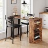 Dining Table Set for 2, Kitchen Table Set for 2, Expandable Kitchen Bar Table and Chairs - 3 of 4