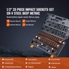 VEVOR 1/2" Drive Impact Socket Set, 33 Piece Socket Set SAE 3/8"-1" and Metric 10-24mm, 6 Point Cr-V Alloy Steel for Auto Repair - 4 of 4