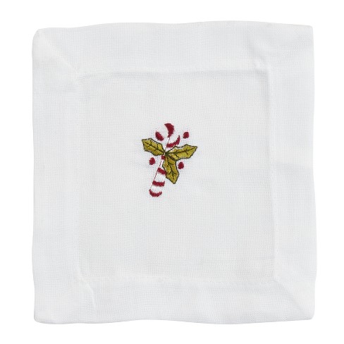 Saro Lifestyle Cotton Table Napkins With Embroidered Borders (set Of 4) :  Target
