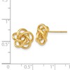 Black Bow Jewelry 12mm Polished Love Knot Post Earrings in 14k Yellow Gold - 4 of 4