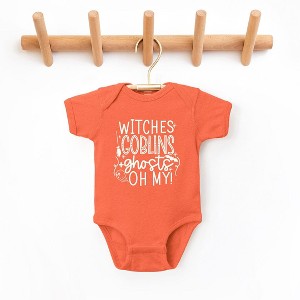 The Juniper Shop Witches Goblins Ghosts Puff Print Baby Bodysuit - 1 of 3