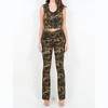 Women's V-cut Camo Flared Pants - American Bazi - 3 of 4