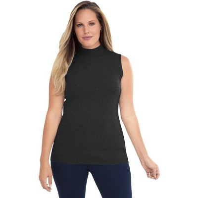 Jessica London Women's Plus Size Fine Gauge Mockneck Sweater