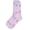 Memoi Women's Bows Rayon from Bamboo Crew Socks Lavender 9-11 - 3 of 3