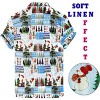 LA LEELA Men's Holiday Beach Short Sleeve Hawaii Vacation Santa Claus Party Holiday Shirt Hawaiian Christmas Tree Shirts for Men - 2 of 4