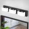 LLHZSY LED Bathroom Vanity Light Black, 3/4/5-Light Square Acrylic Wall Light Sconces - 2 of 4