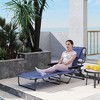Outsunny 4-level Reclining Back Outdoor Chaise Lounge Chair, Reading Hole Include Tanning Chair - 2 of 4