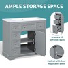 ChicFurnit Bathroom Vanities 36 Inch Bathroom Vanity Base with Cabinet and Drawers for Bathroom, Gray, 35.6"*17.9"*33.4" - 4 of 4