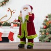 Northlight 24" Red and Bright Green Standing Santa with Presents Christmas Figure - 2 of 4