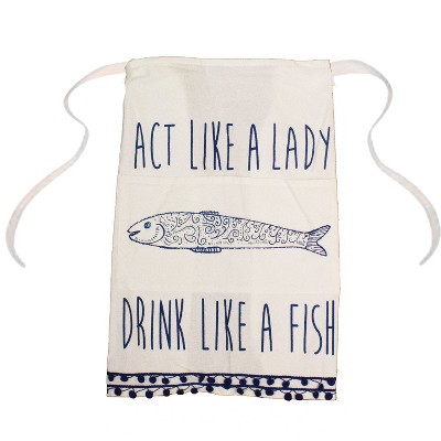 Beachcombers Act Like a Lady Half Apron